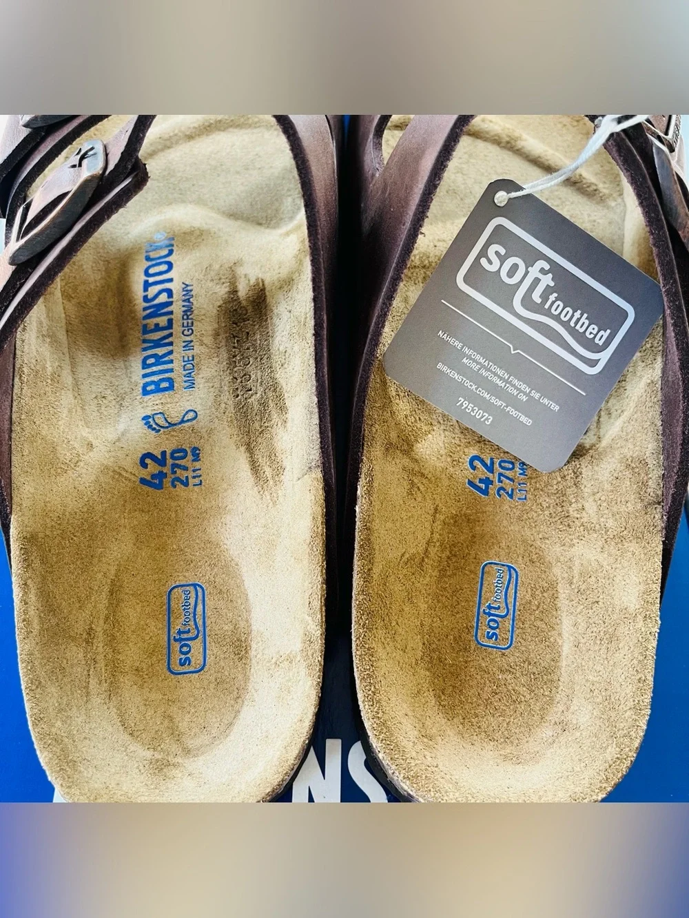 Sz 42 Birkenstock Arizona BS Oiled Leather Soft Footbed Habana Regular US 9 Men
